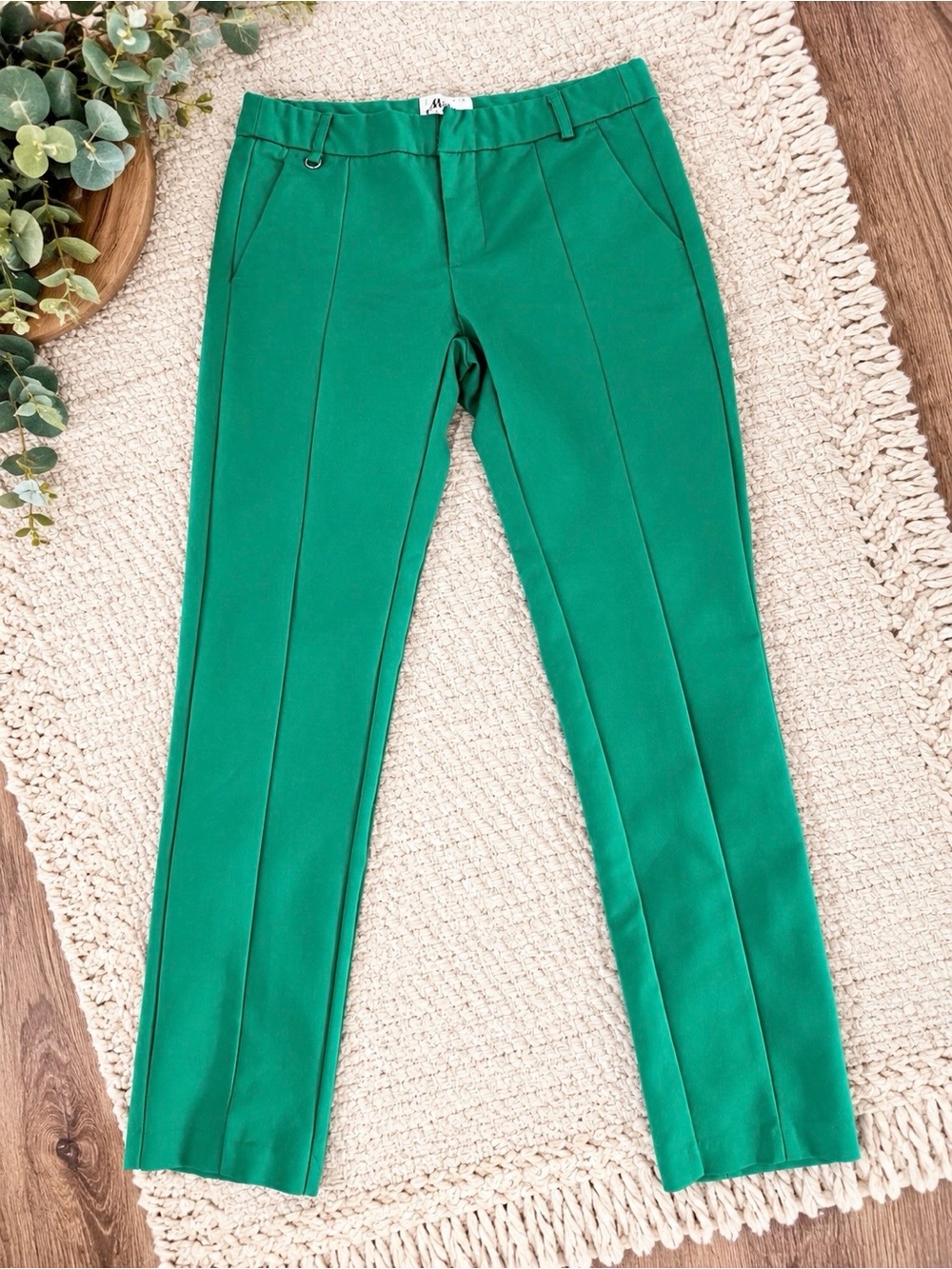 Alythea Emerald Green Ponte Tailored Trousers